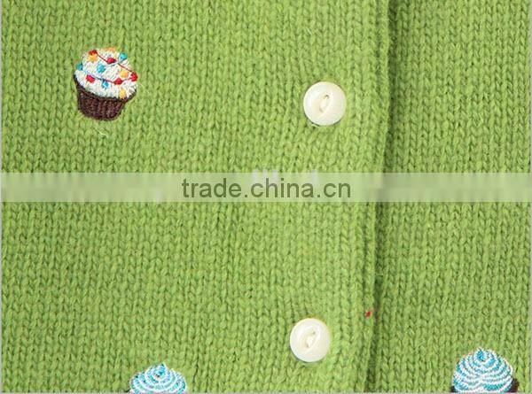 Korean style girls cardigan sweater design solid color cotton sweater