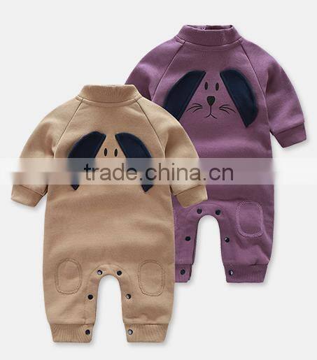 customized warm fleece winter baby rompers lovely baby rompers wholesale 0-6 months baby rompers