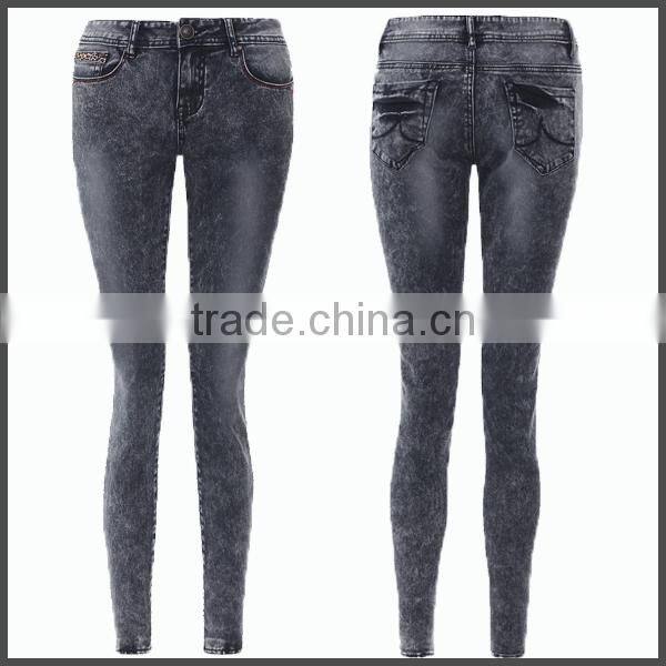 top quality snowflake washing jeans women