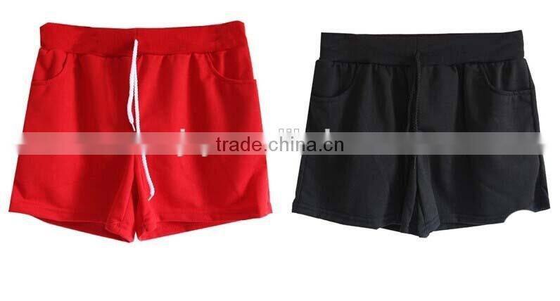 Slim grey customized sports running shorts with drawstring