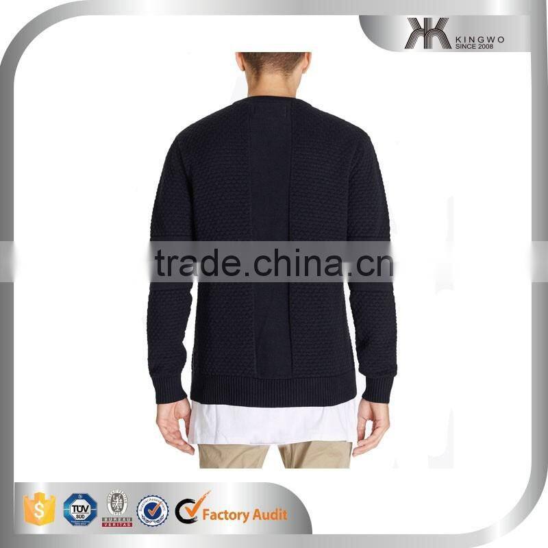 Wholesale Bulk Cheap Custom Crewneck Men's Quilted Sweatshirts