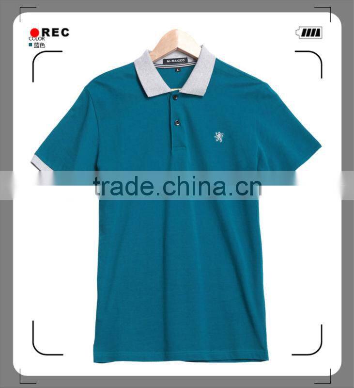 Mens cotton pique short sleeve emboridery polo Tshirts 201306