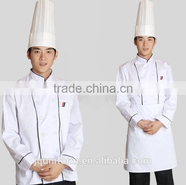 China unisex long and short sleeve coat catering jackets White chef uniforms