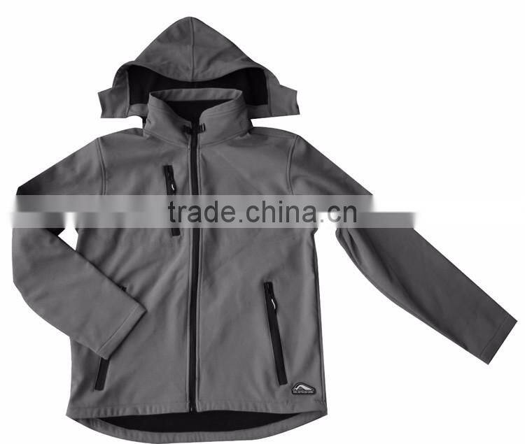 Wholesale custom outdoor tactical mens softshell jacket with hood