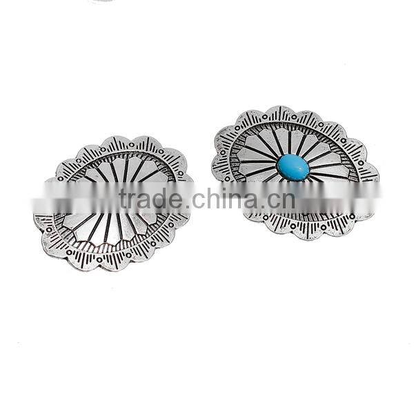 Oval Antique Silver Zinc Based Alloy & Resin Metal Sewing Buttons