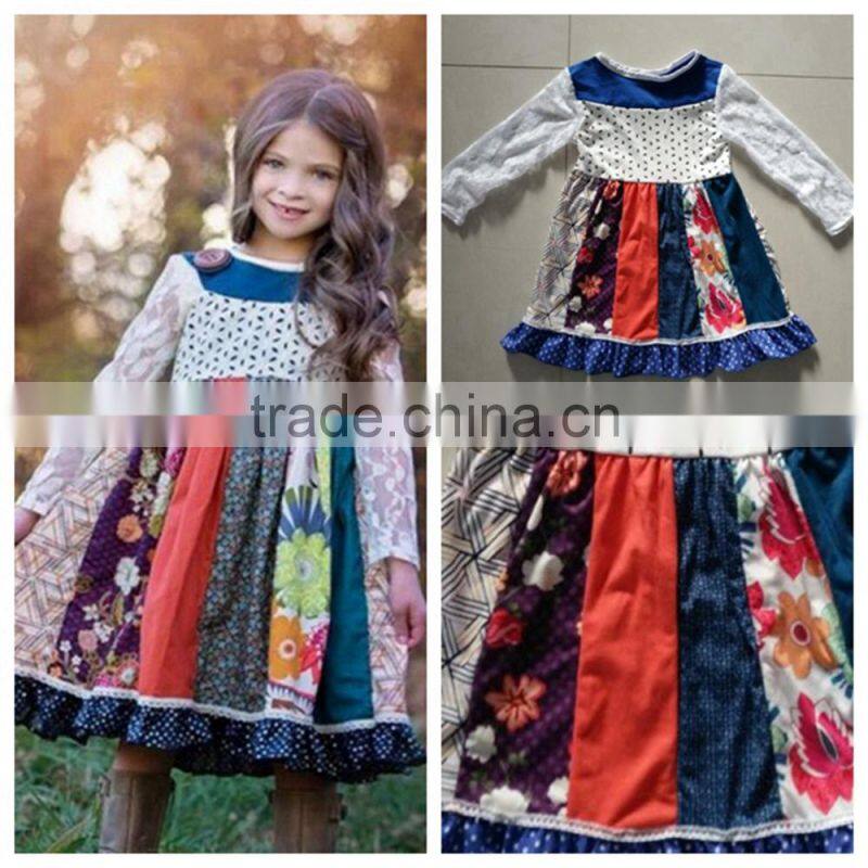 2017 Christmas trees print red festival cotton children boutique clothes