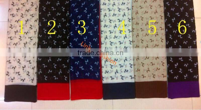 latest fashion voile scarf print scarf starfish scarf for women bufunda