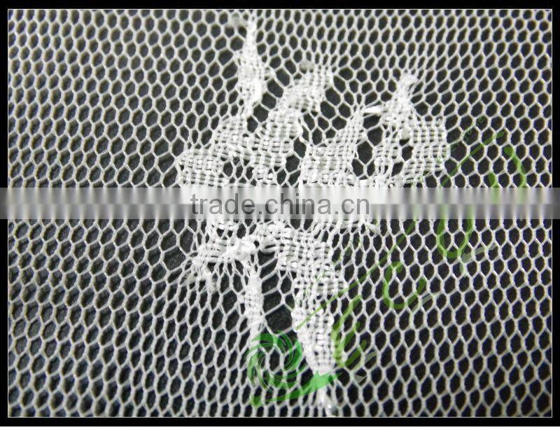 100%white 41gsm nylon lace textile