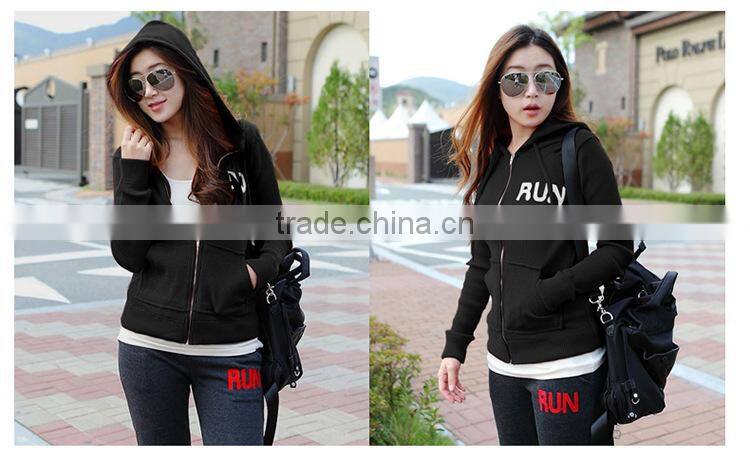 Custom Women Clothes Casual Thin Fleece Zipper Hoodies Coats,Wholesale Fashion Embroidery and Printed Zipper Hoodies for Women