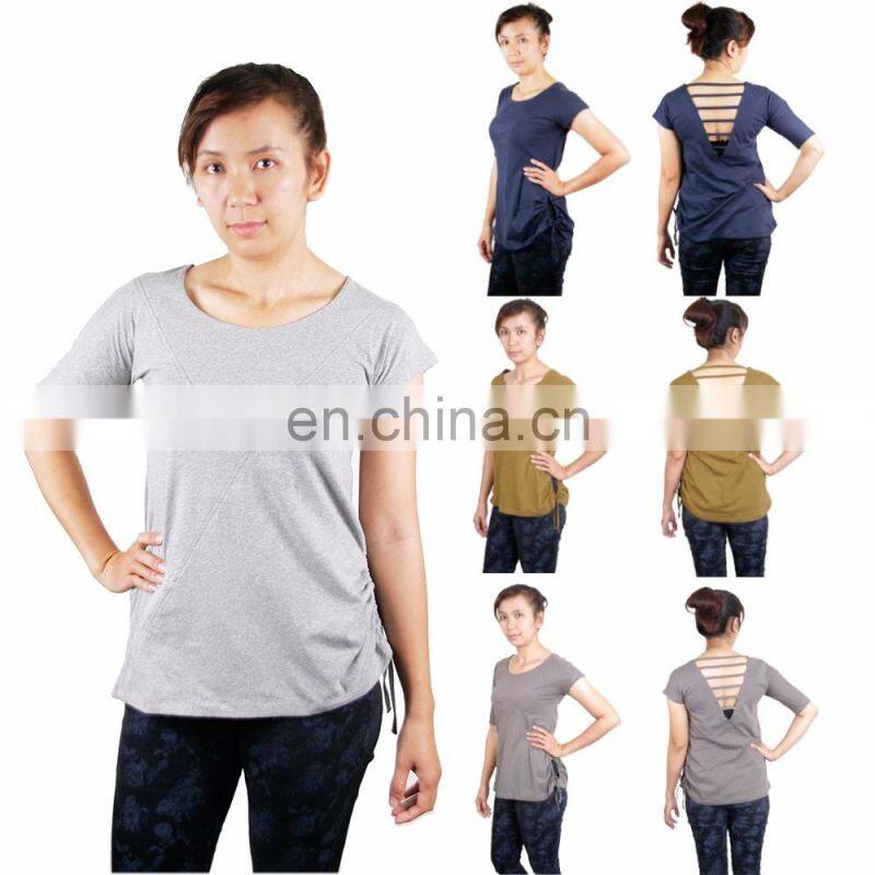 Lofbaz Women's Stylish Hollow Out Back Tops T-shirts