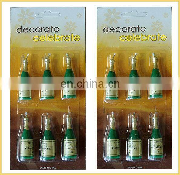 Party birthday champagne shape candle