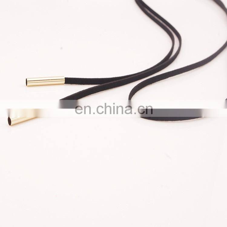 New fashion jewelry black leather bow choker DIY necklace gift for women girl