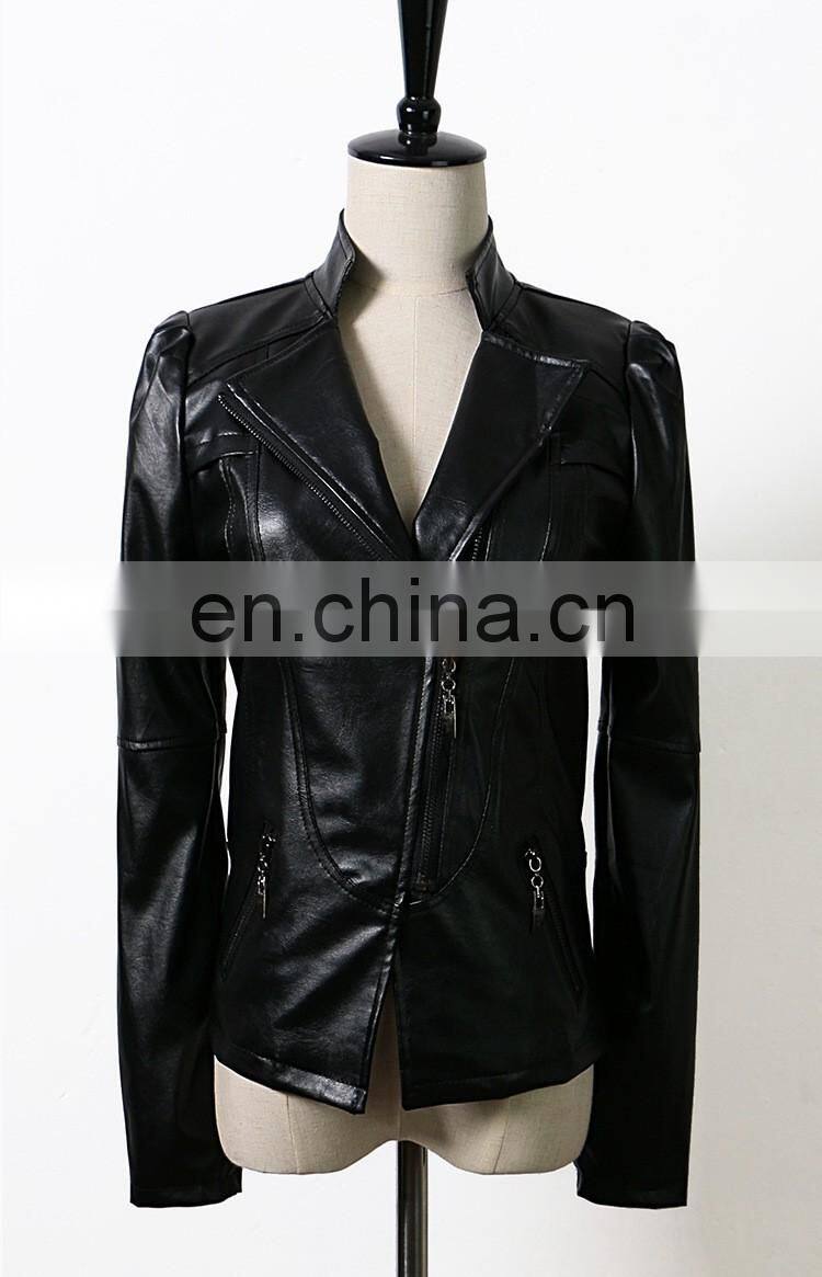 Alluring leather zipper bulk wholesale jacket