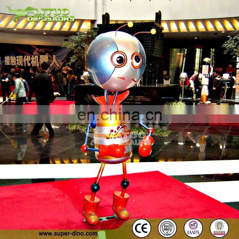 Life Size Fiberglass Robot Sculpture