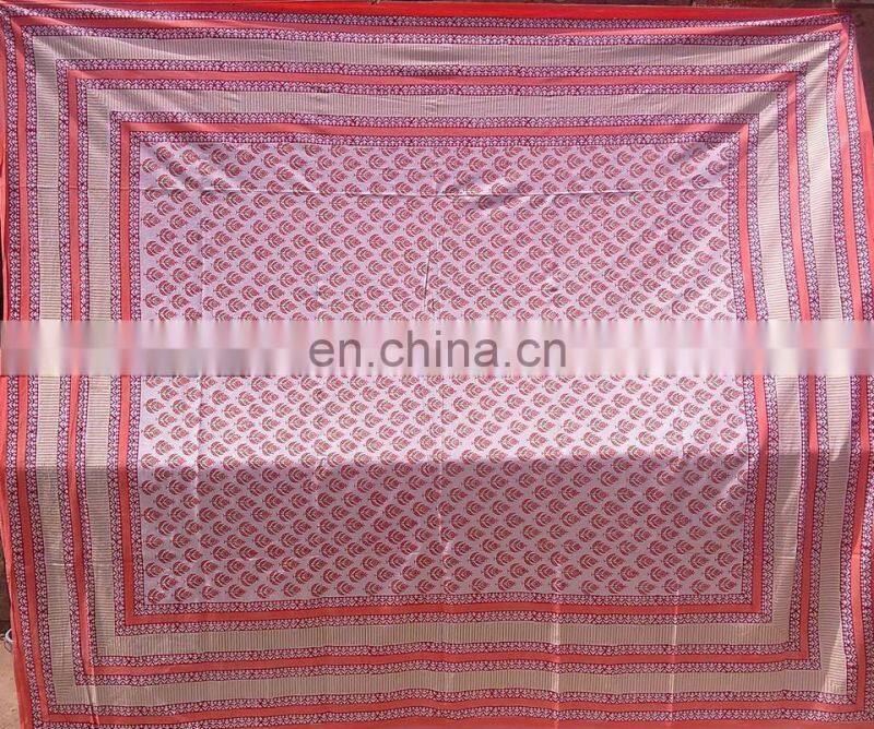 2015new higher quality wholesale cotton thread work indian bedsheets