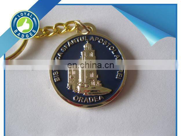 Silver metal high polished key chain custom