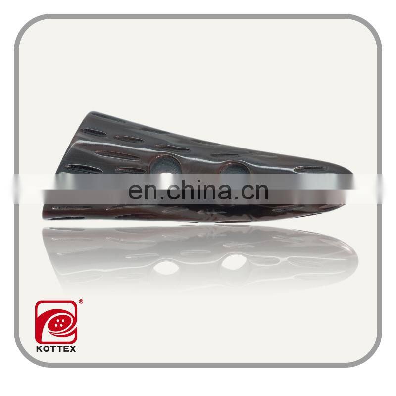 Custom plastic toggle button, leather horn toggle button