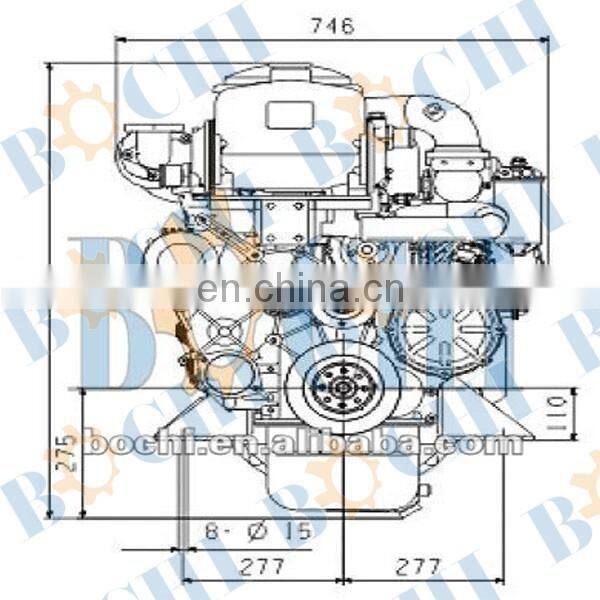 In-line 2 cylinder diesel engine