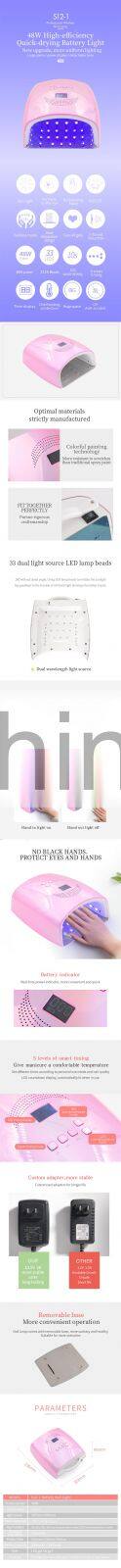 Fashionable Durable Wireless Nail Bed Reading Fashionable Led Desk Lamp