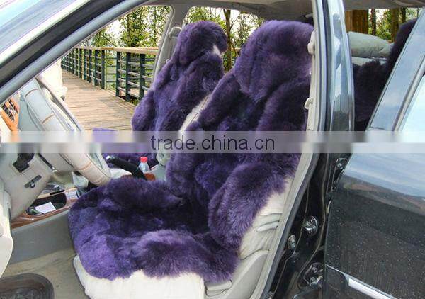 Purple Australia sheepskin car seat cover