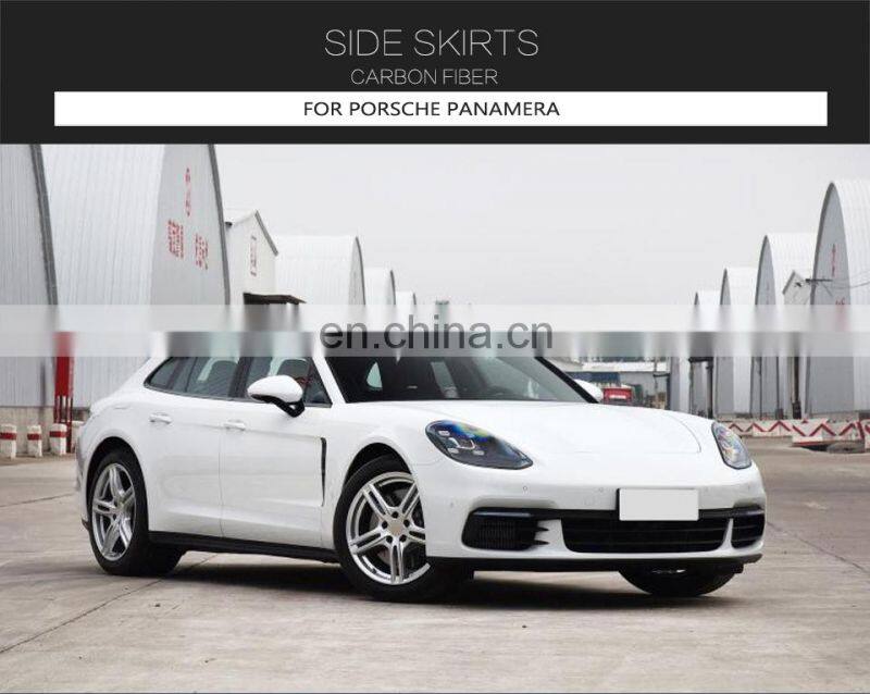 JCSportline Carbon Fiber Side Skirts Extension for Porsche Panamera 971 4S Hatchback 4-Door 2017-2019