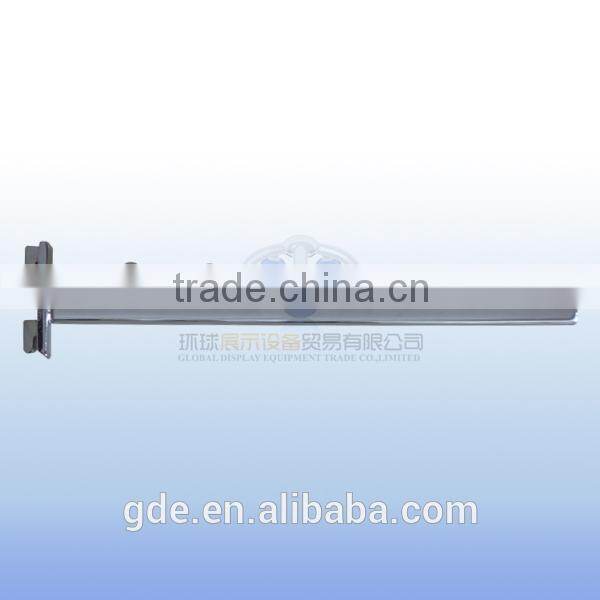 Metal chrome waterfall store display hook with for slotted channel