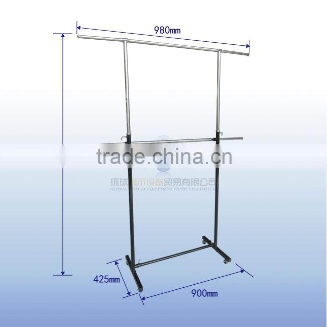 wholesale metal collapsible single bar clothes rack