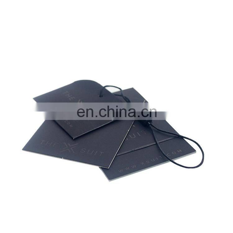 Wholesale Custom Design Printing Name Logo Paper card recycled Garment Hangtag Labels embossed hang tag
