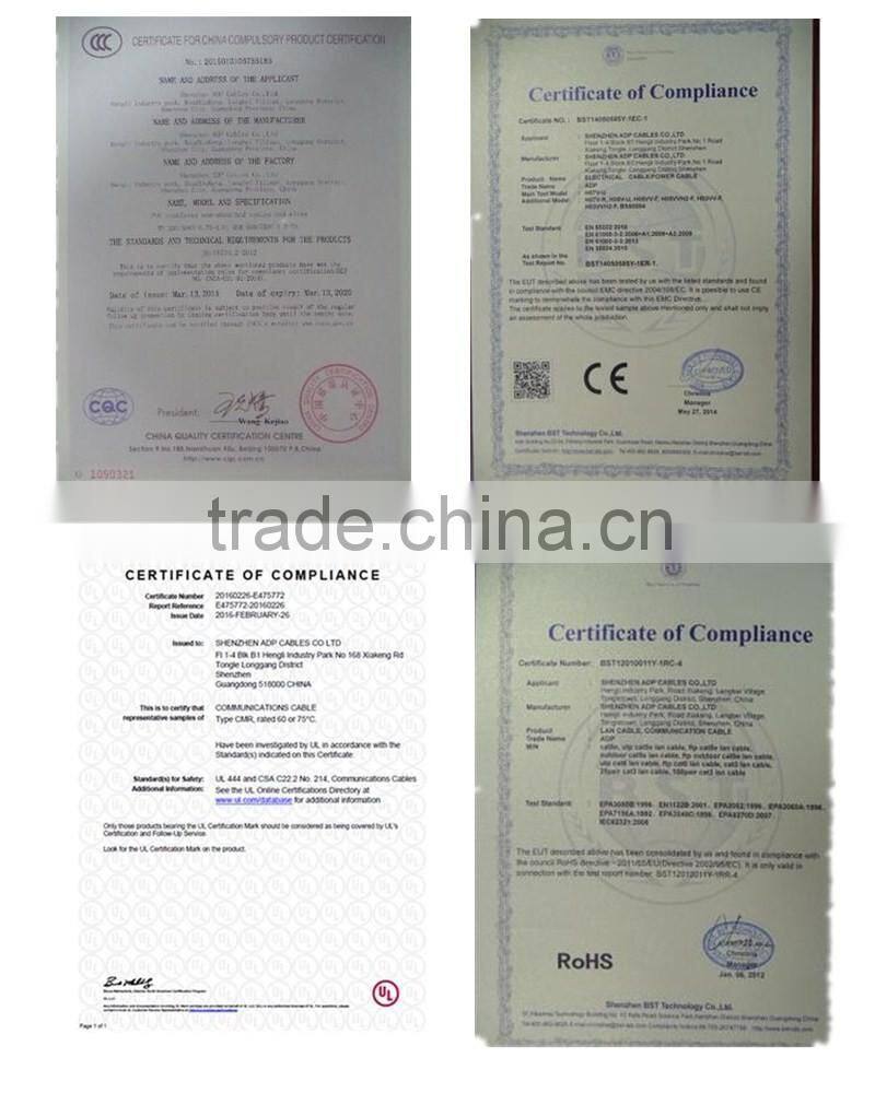 Customize High Speed Waterproof PVC FTP Cat 5e cat5 Network Lan Cable 0.5mm 24AWG Solid BC Copper price