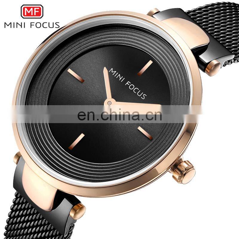 MINI FOCUS MF0195L Lady's Fashion&Casual Japan Quartz Watch Simple Style Stainless Steel Band Business Watch