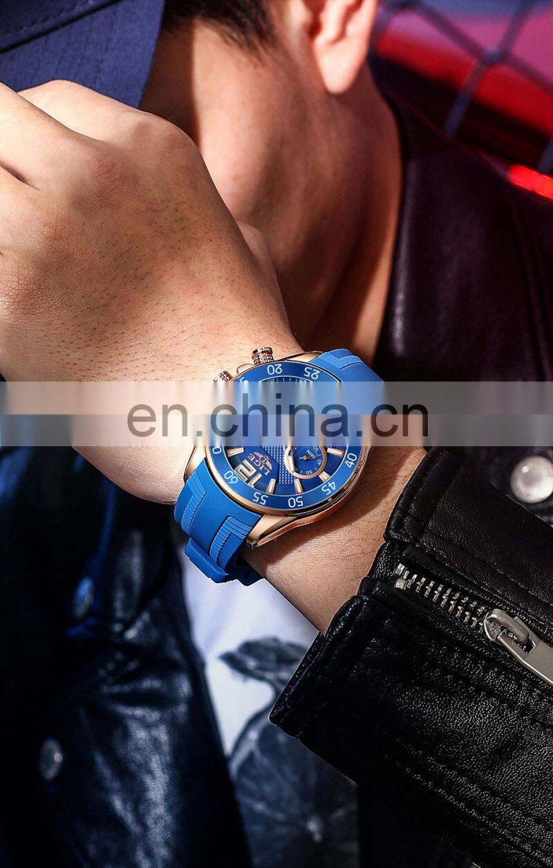 LIGE 8934 Fashion Mens Watches Top Brand Luxury Silicone Sports Watch Men Quartz Clock Waterproof watch lige