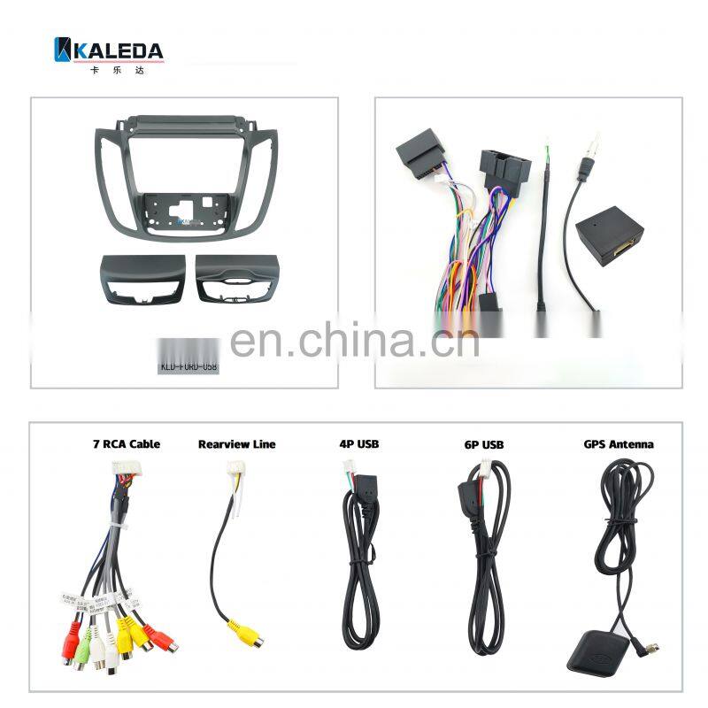KALEDA Frame Hight Quality Car Radio Cable Harness canbus Stereo Panel Installation Trim Kit Frame For Escape 2013-2018