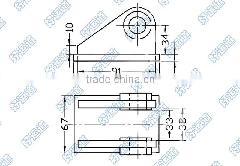 08128 Wing Body truck Trailer Cylinder Bracket