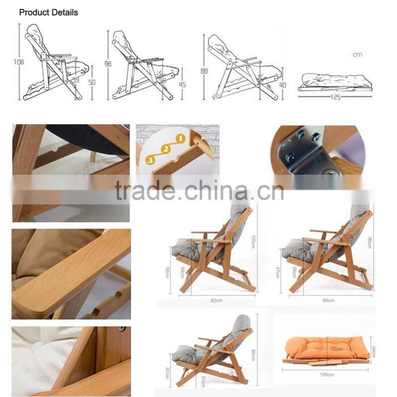 Hospital folding recliner chair for patient family members