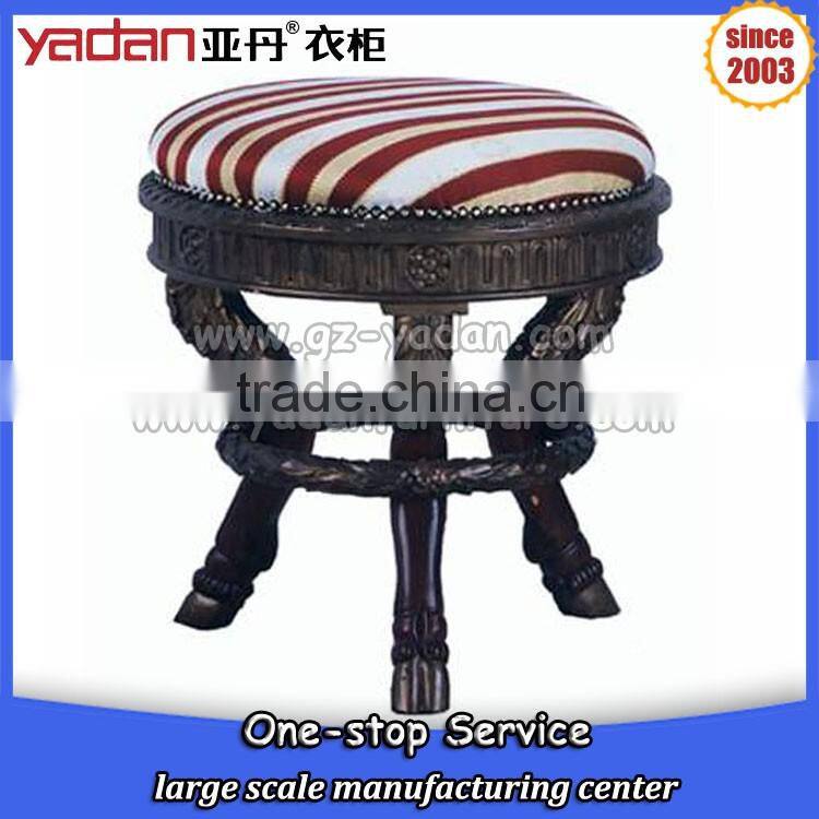 American style round seater wooden foot stool cross step stool bedroom livingroom furniture