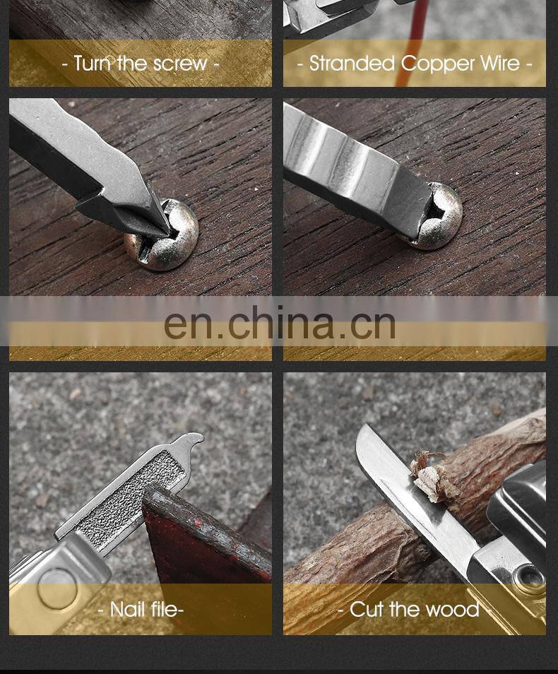 Outdoor Multifunctional Tools Stainless Steel Pliers EDC Combination Folding Pocket Tools Gift Customization