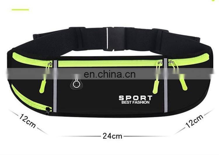Wholesale Outdoor Waterproof Nylon Thin Waist Bag Belt Unisex with Water Bottle Holder