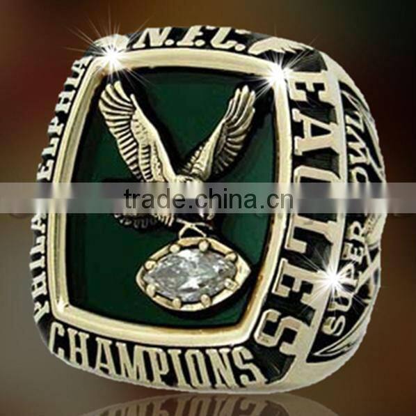 green stone men sports ring custom championship silver rings