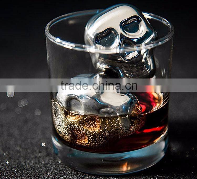 The NEWEST skull shaped Stainless Steel Ice Cube, Whisky Stone