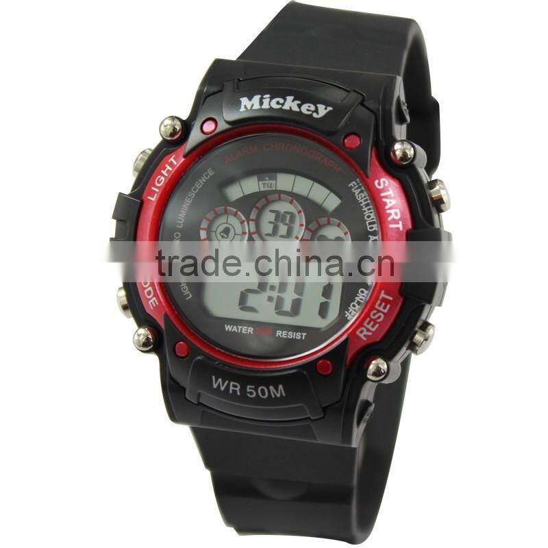 Popular Pink Children Kids Students Teenagers Lovely Sports Xmas Gift Hours Digital LED Wrist Hand Watches, Free & Drop Shipping