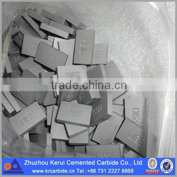Stone cutting tooling SS10 tungsten carbide insert in rectangular shaped (Free sample)