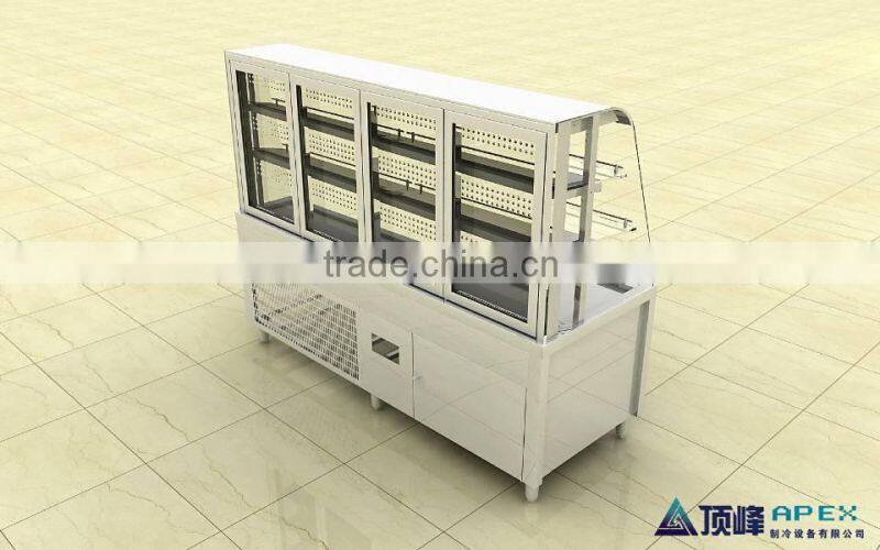 APEX restaurant ventilated refrigeration hot pot equipment chafing dish order food showcase