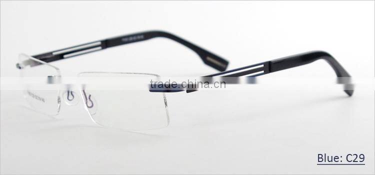 Rimless new style cheap fashion 2014 latest optical eyewear frames