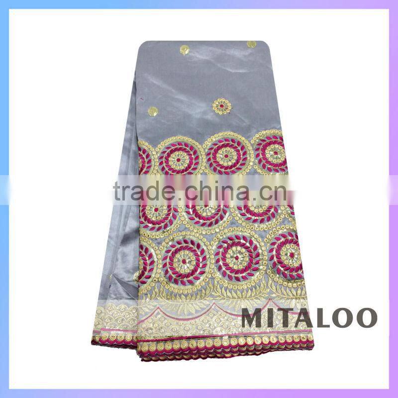 Mitaloo MGP0038 Good Price Silk Brocade Fabric Silk George Lace Fabric For Wholesale