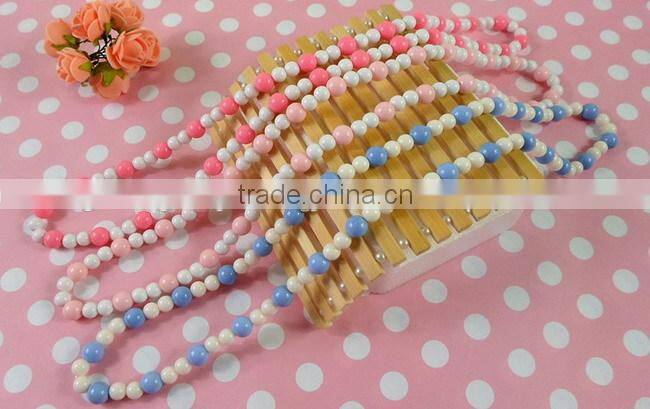 Colorful acrylic beads kids sweater necklace