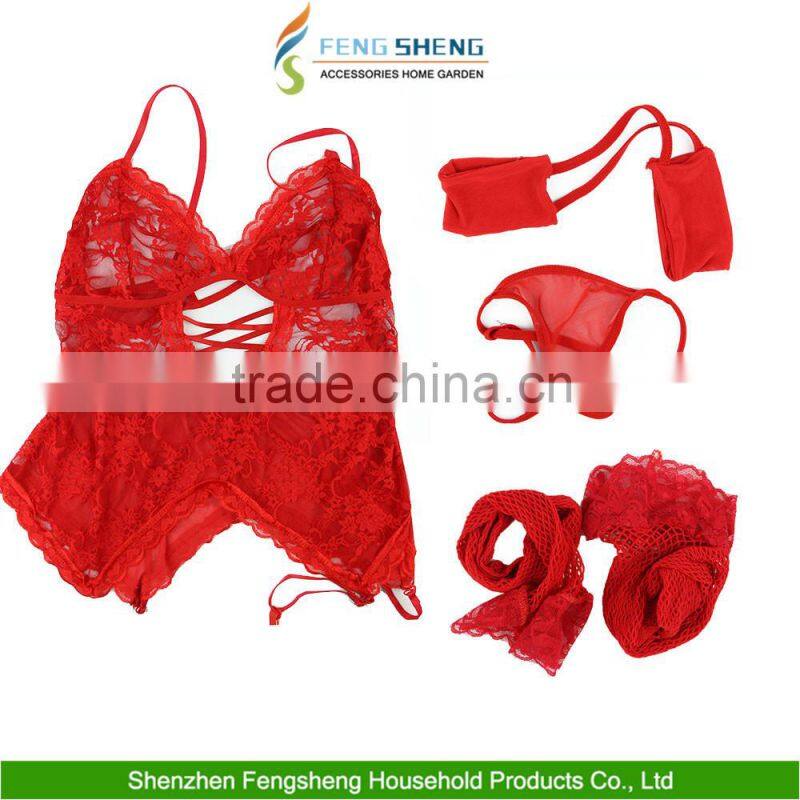 Hot Sexy Lingerie Underwear Mature Women Sexy Mini Dress Lace Sleepwear