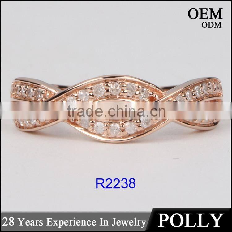New arriving 10k rose gold jewellery luxury ring woman