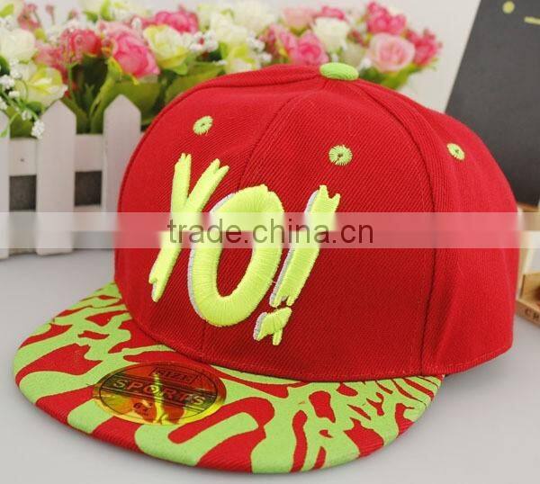 Fashion Lovely YO! Embroidery Design Boys Girls Summer Sun Hats