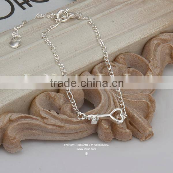 2014 wholesale 925 silver jewellery designs of anklets A024