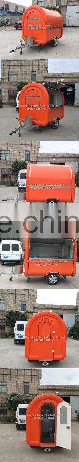 Orange 7.6*5.5ft Newest Food Trailer Food cooking van/Food Van Takeaway Trailer food cart price China's outstanding manufacturi